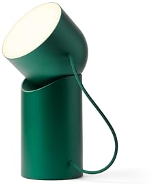 Lexon ORBE wiederaufladbare LED-Tischlampe, kabellos mit abnehmbarem magnetischem und drehbarem Kopf, geeignet für Nachttisch, Büro oder Terrasse - Dunkelgrün