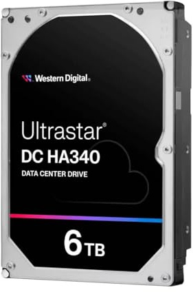 WD Ultrastar DC HA340 WUS721206BLE6L4 - Hard Drive - Data Centre - 6 TB - Internal - 3.5 (8.9 cm) - SATA 6Gb/s - 7200 RPM - Buffer: 256 MB