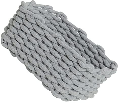 Cestino Portaoggetti in Corda di Cotone Lavorato a Mano in Stile Nordico, Organizer da Tavolo per Spuntini Chiave, Biancheria Intima, Bianco 30x22x14cM11,8x8,7x5,5 Pollici