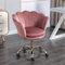 Ya-Home Velvet Home Office Chair Swivel Desk Chair with Adjustable Height for Home Office/Bedroom, Dark Pink