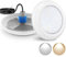 LyLmLe Foco LED Piscina con Rosca 1 1/2, 18W Proyector LED Piscina Blanco Conmutable 3000K y 6000K, Ø 242mm, 12V AC Impermeable IP68 Lámpara Sumergible para Piscinas Hormigón