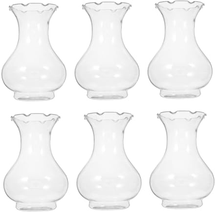 TOYANDONA Lot de 6 Petits Vases Transparents en Pet 500 ML Vase à Jacinthe et Porte-Composition Décoration Nordique pour Bureau ou Chambre ou Fête