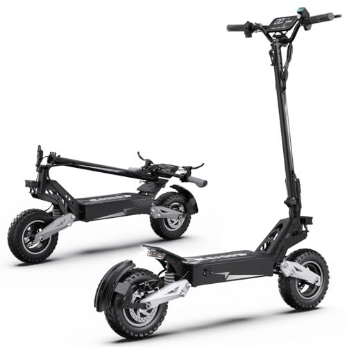 RAYI T10 Patinete Eléctrico Potente para Adultos: Batería de 48V 13.5Ah con autonomía de 45-50 km, Ruedas Todoterreno de 11 Pulgadas, Patinete eléctrico con Arranque por Llave.