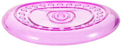 Abaodam Disque Volant pour Chien TPR Souple et Résistant Morsure, Petit Format Violet, à Mâcher et Lancer pour Entraînement Extérieur, 1 Pièce, Jeu D'assiette pour Chiots et Chiens Actifs