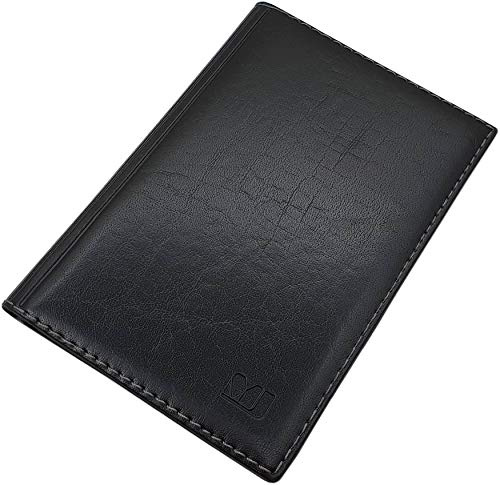 myledershop Große Elegante Ausweismappe 18 Fächer MJ-Design-Germany Made in EU (Design 1 / Schwarz)