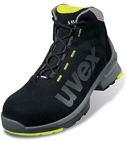 Uvex 1 Arbeitsschuhe - Sicherheitsschuhe S2 SRC ESD - Lime-Schwarz - Weite 12 / Weit - GR, Größe:49