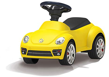 JAMARA 460408 - Rutscher VW Beetle - Kippschutz, Hupe am Lenkrad, originalgetreue Optik, gelb