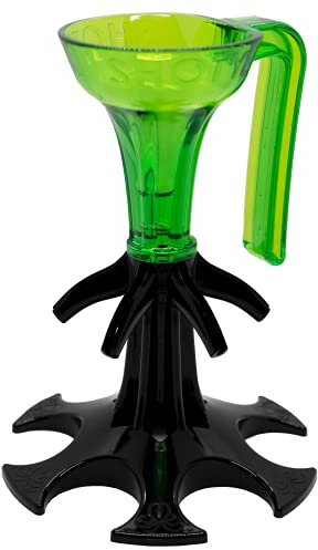SHOTY® Kleiner Barkeeper - Schnapsspender & Ausgießer - Schnapshalter & Schnapsverteiler - Geschenk für Freunde & Party (Grün/Schwarz)
