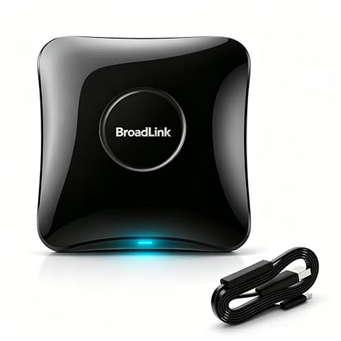 Broadlink RM4 pro Smart IR/RF Remote Control Hub with Sensor Cable(2.4GHz Wi-Fi Only)-WiFi IR/RF Blaster for Home Automation, TV, Curtain, Shades Remote, Works with Alexa, Google Assistant, IFTTT