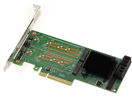 KALEA-INFORMATIQUE Tarjeta controladora PCIe 2.0 4X SSD M2 Tipo SATA y 4X HDD SATA 3.0 6G con Chipset LSI SAS 2008 Soporte Raid 0 1 10 - Alto y Bajo Perfil