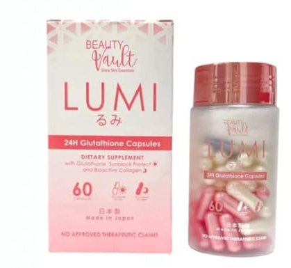 Beauty Vault Lumi 24H Glutathione Capsule Dietary Supplement 60caps