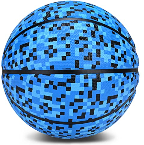 PECOGO Offizieller Gummi-Basketball, 69,8 cm, für drinnen und draußen, Größe 5, für Kinder, Jugendliche, Jungen und Mädchen, Geschenkideen (ohne Pumpe)