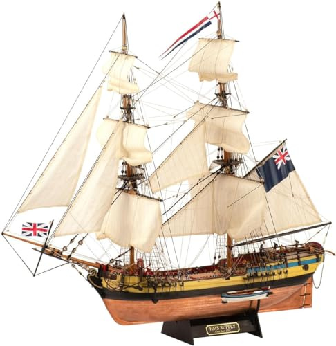 Artesanía Latina - Maquette de Bateau en Bois – Brigantin Armé Anglais, HMS Supply - Modèle 22420, Échelle 1:50 - Modèles à Assembler - Niveau Moyen