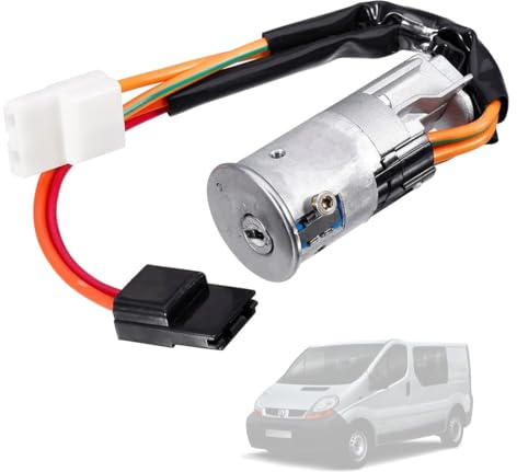 Twowinds - Bombín Arranque 7701038365 Compatible con Renault Master 2 (1998-2010) Trafic (2001-2018) Opel Movano (1998-2010) Vivaro (2001-2018) - 7700765533 - Interruptor Encendido - Neiman - Llaves