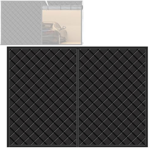 Garagedörrskärm, Värmeisolerad Dörrgardin För Garageport, 244x214cm 275x214cm 275x244cm 488x214cm Magnetisk Värmeisolerad Dörrgardin För Garage Fram- Och Bakdörr(Svart,W 275 x H 244cm)