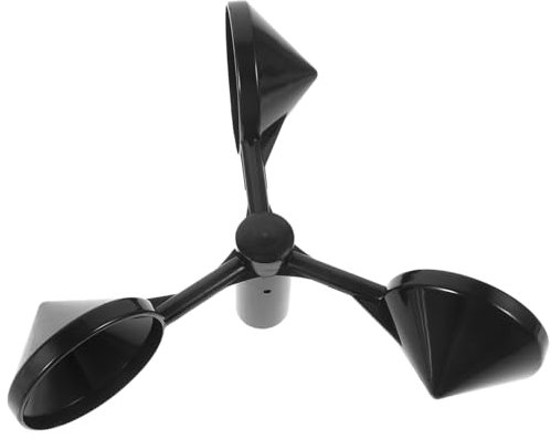 BAZEITFLOW Anemometro Sensore velocità Vento 3 Tazze in ABS per Monitoraggio Meteorologico Stazioni, Navi e Allevamenti Struttura Rotante Sostituibile