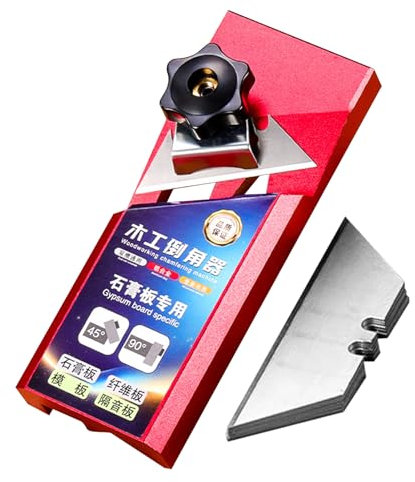 Rabot À Chanfreiner Pour Plaques De Plâtre | Rabot V En Alliage D'Aluminium | Chanfreineuse Multifonction 45 Degrés À Bord Antidérapant Pour Découpe Placo, Plomberie Domestique Et Travaux Sur