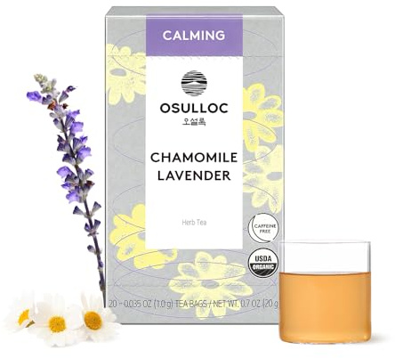 OSULLOC Chamomile Lavender Caffeine-Free Herbal Tea, 20 Count, 1.27 oz