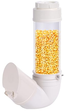 Visible Automatic Chicken Feeder 5.6 Lbs, PVC Pipe Gravity Hanging Poultry Feeder No-Waste Design for Chickens, Ducks, Turkeys & Geese