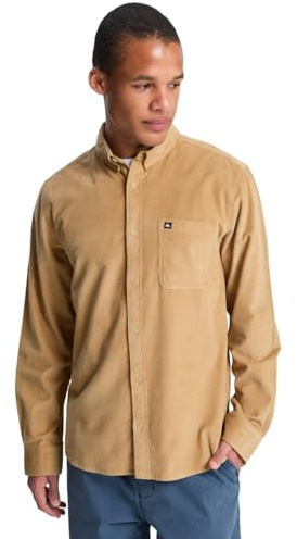 Quiksilver Smoke Trail Cord - Casco de esquí para hombre, color marrón