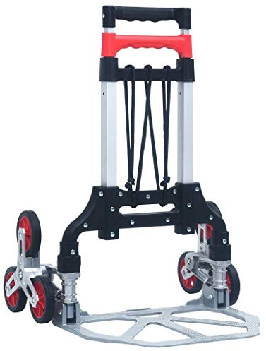 Generico Carrello per Scale Pieghevole 70 kg in Alluminio Argento,Articoli di ferramenta,Utensili,Scale e ponteggi,Carrelli con scale-146445