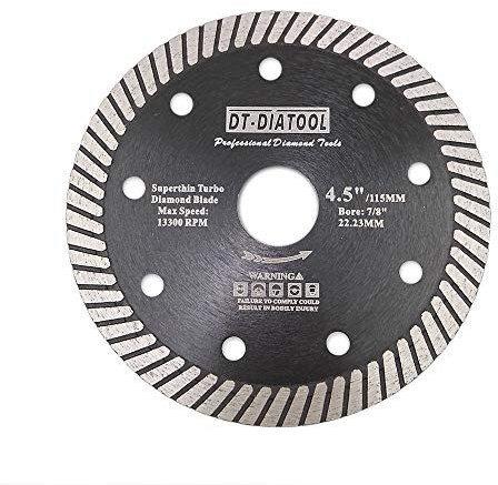 DT-DIATOOL Disco Diamantato 115 mm x 22,23 mm Super Sottile Lama Della Sega per Porcellana Piastrella Marmo Ceramica Granito