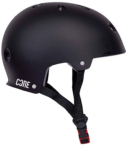 CORE Protection Action - Casco deportivo para patinaje, BMX, bicicleta, MTB, Roller Derby, scooter, color negro, S/M