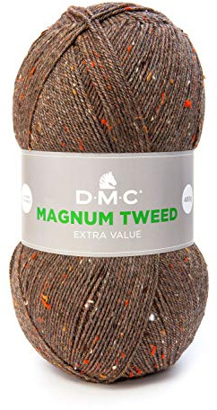 DMC Magnum Tweed Just Knitting - Hilo de punto (efecto tweed), agujas y ganchillo, 5 mm, 400 g, 840 m, 14 colores