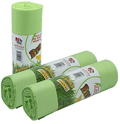 Virsus Sacs de collecte humide et biologique 70 x 110 cm (110 litres) 100 pièces biodégradables et compostables