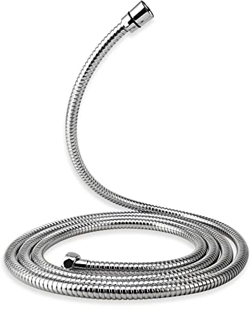 EMKE Duschschlauch 3m, Brauseschlauch mit Verdrehschutz, Handbrause verchromt Duschschlauch Edelstahl Universalschnittstelle G ½, KTW-Zertifizierter Duschschlauch Chrom
