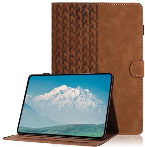Hülle für Samsung Galaxy Tab A 10.1 2019 T510/T515 Premium PU Leder Tablet Schutzhülle Magnetisch Folio Case mit Standfunktion und Kartenschlitz, Braun