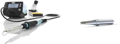 Weller WE 1010 (T0053298399) 70W/230V WE Digital Soldering Station Kit with UK Plug & ET B (4ETB-1) Soldering Tip for Weller WE 1010, Chisel, Width 2.4mm, Thickness 0.8mm, 1 Piece