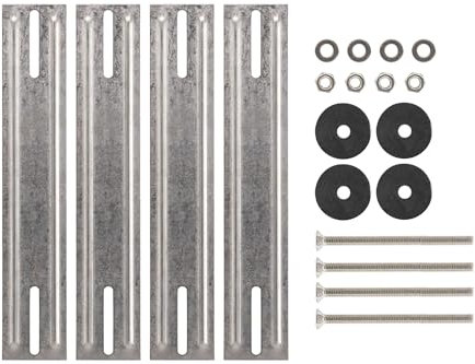 BURG-WÄCHTER Kit de montaje para buzones de cerca, fabricado en Alemania, soporte de acero inoxidable, estable e inoxidable, grosor de valla de hasta 35 mm, BK 3825 Ni SB, color plateado