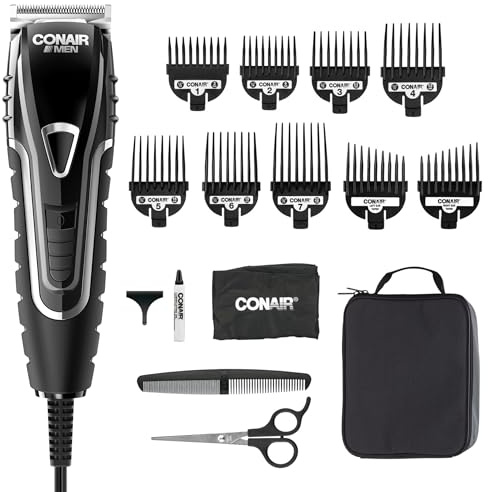 Conair Barber Haircut Clippers - Hair Trimmer - 16-Piece Haircut Kit