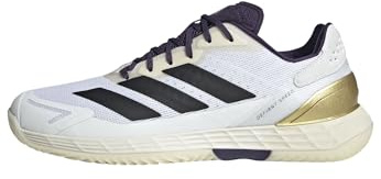 Adidas Uomo Defiant Speed 2 Tennis Shoes, Ftwr White/Core Black/Aurora Plum, 45 1/3 EU
