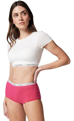 Calvin Klein Hipster Femme avec Ceinture Emblématique, Rose (Vibrant Pink), L