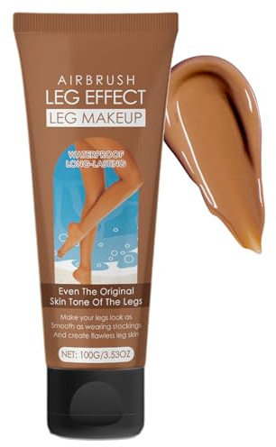AmiCera Leg Makeup, Instant False Tan Cream, Tinted Moisturiser Body Concealer, Tattoo Cover Up Makeup, Self Tanning Lotion, Body Coverage Perfector for Vein Scar, Natural Tan Glow, Bronze 100g