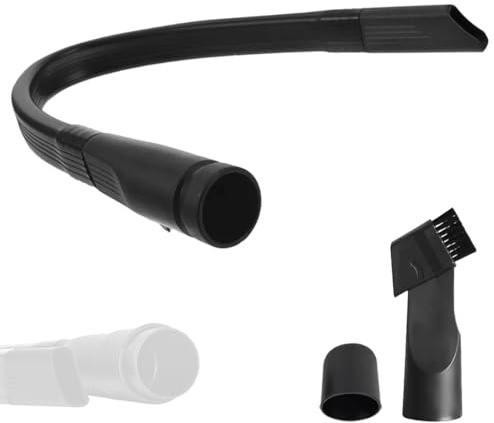 Universal 25 Long Flexible Crevice Tool Vacuum Attachment with Removable Brush Head For All 1-1/4 in or 1-3/8 inch Connector Hoses Helps Clean Cobwebs on the ceiling, Dryer Lint, Under Furniture