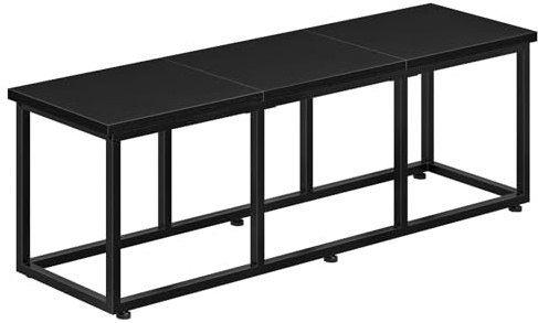 HOOBRO 120 cm Dining Bench, Industrial Indoor Kitchen Bench Seat, Easy Assembly, for Kitchen, Entryway, Bedroom, Black EBB45CD01