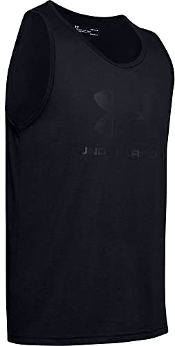 Under Armour Mens Sportstyle Logo Tank Top Triple Black L