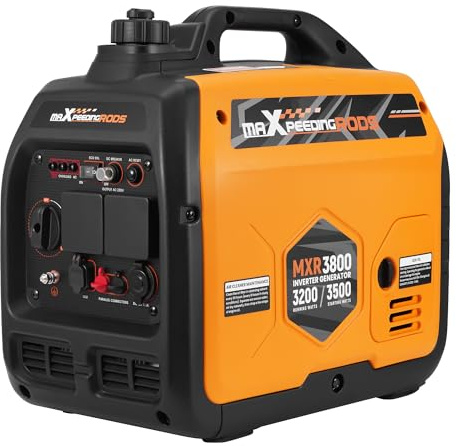 maXpeedingrods 3500W Portable Inverter Generator Petrol Silent, 4 Stroke Sine Wave Generator, Compact and Lightweight for Camping, RV Travel,Home