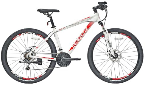 Totem Mountain Bike/Bicycles 27.5'' Wheel Lightweight Aluminium Frame 21 Speeds Shimano Disc Brake, White