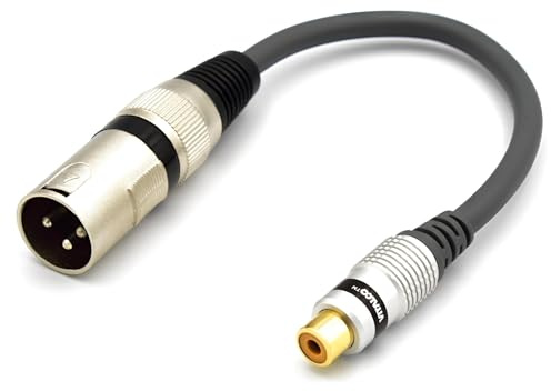 VITALCO XLR Male to RCA Adapter 3 PIN Microphone to RCA Female Cable