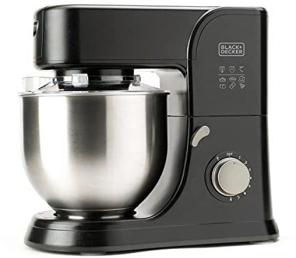 BLACK+DECKER BXJBA350E - Standmixer, Pulse-Funktion, 1,5 l Kunststoffbehälter, 4-Edelstahl-Messer, abnehmbar und leicht zu reinigen, grau