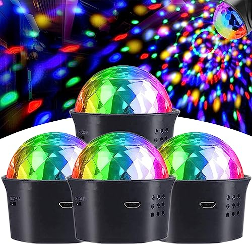 Luci Discoteca LED, CCHKFEI 7 RGB Colori Palla da discoteca Sound Control Party Light Disco LED DJ Luci Discoteca Stage Light con Ventosa,DJ Luce di Scena per Auto,Party,Compleanno,Festa,Regalo
