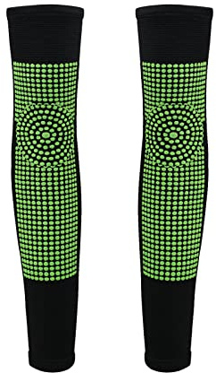 SIQITECH Genouillères Longues Auto-Chauffantes Protège-Genou Thermique Homme Femme Protège-Jambes Résistant au Froid 2 Pièces Genouillère de Compression pour Arthrite Douleurs Articulaires