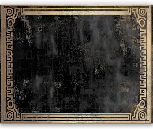 Fotomurales 250 x 175 cm Papel pintado tejido no tejido Decoración de Pared decorativos Negro Murales moderna de Diseno Fotográfico Fondo griego en zigzag grunge