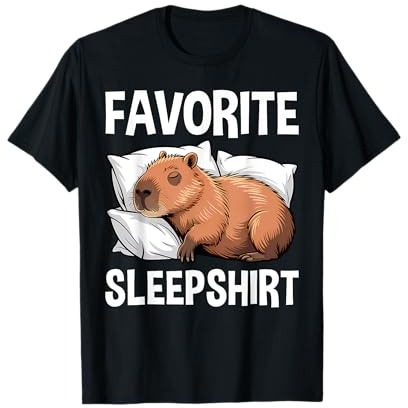 Capybara Favorite Sleep Sleeping Pajamas Boys Girls T-Shirt