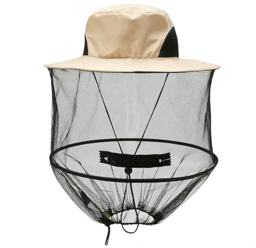 JYXNU Mosquito Hat Fishing Hat with Net Beekeeping Hat for Men Women Sun Protection Fishing Hat with Insect Protection Outdoor Hat for Fishing Hiking Camping Gardening Mosquito Repellent