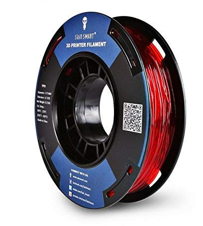 SainSmart Kleine Spule 1.75mm TPU Flexible 3D Filament 250g, Maßgenauigkeit +/- 0,05 mm, Shore 95A, Rot
